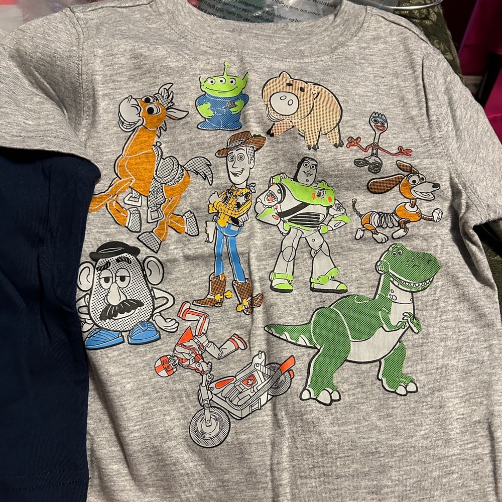 Disney Toy Story long sleeve shirt grey gray navy blue size 3T